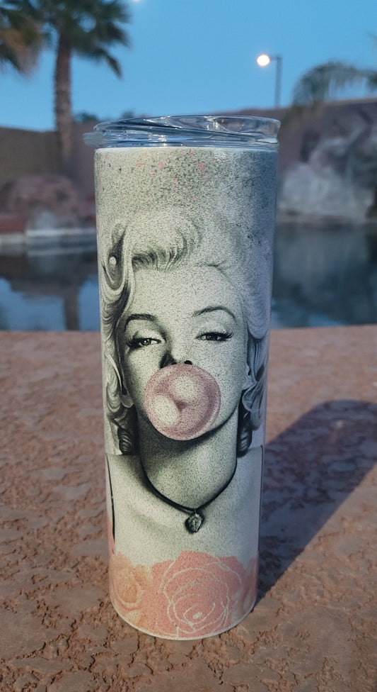 Marilyn Monroe glitter tumbler